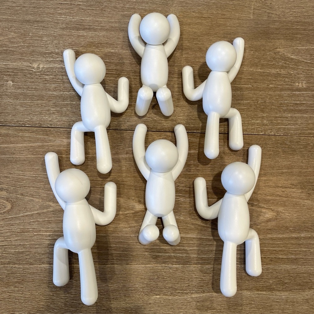 Umbra Buddy Set of 6 Hooks - White Wall Hooks - Alan Wisniewski Design